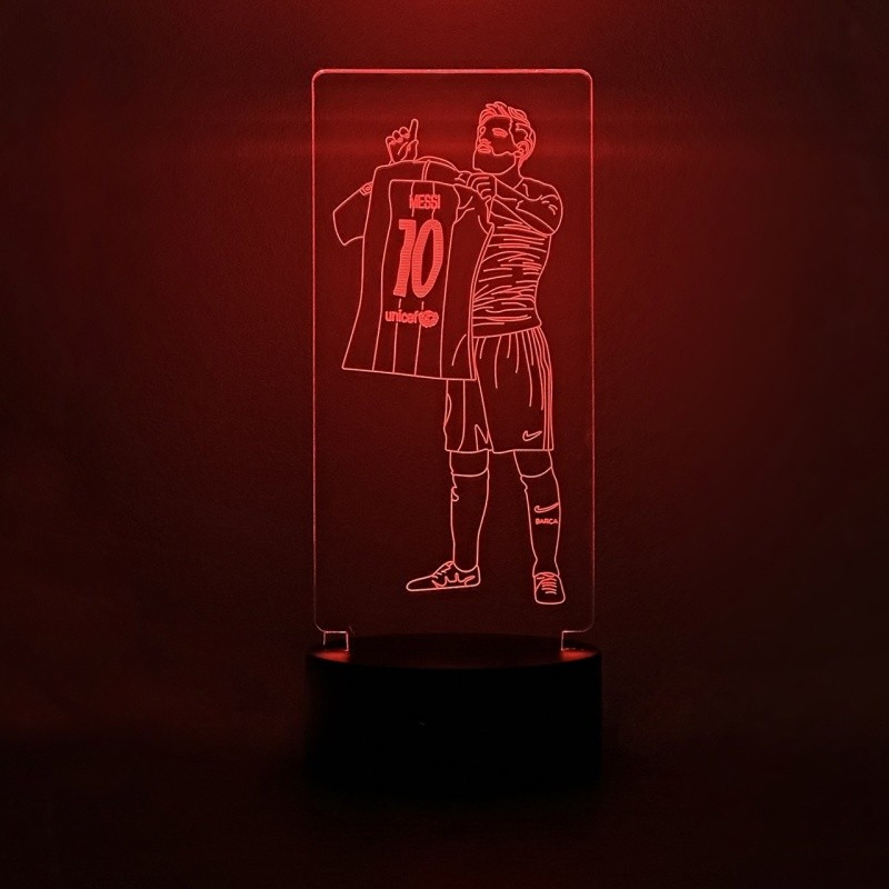 3D LED Lampička Lionel Messi pro fotbalisty