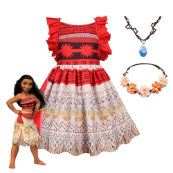 Dívčí šaty Odvážná Vaiana a doplňky