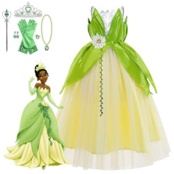 Dětské dívčí šaty princezna Tiana a doplňky 110