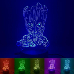 3D LED Lampička Groot