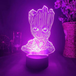 3D LED Lampička Groot Marvel