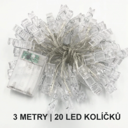 LED SVÍTÍCÍ KOLÍČKY 3M | 20 LED