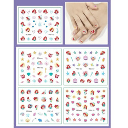 Nálepky na nehty princezna Ariel 5 sad