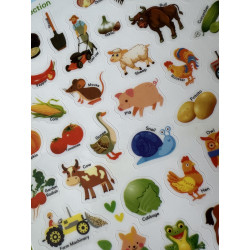 Znovupoužitelné samolepky pro děti Farm