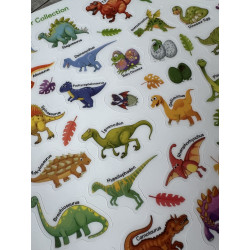 Znovu použitelné samolepky pro děti Dinosaurs