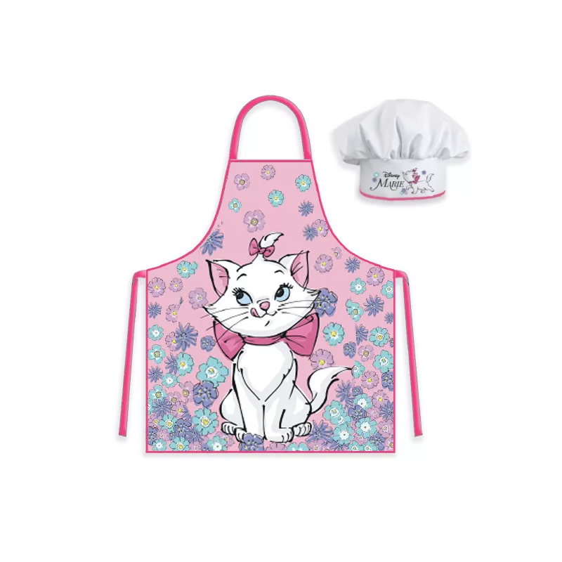 Dětská zástěra s kuchařskou čepicí Kočka Marie Aristokočky
