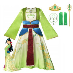 Dětské dívčí šaty Mulan a doplňky 110 - 130