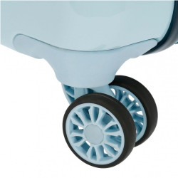 Krásný světle modrý cestovní kabinový kufr Frozen s kolečky