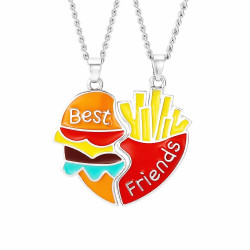 Řetízek na krk Hambáč a Hranolky 2 ks