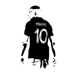Samolepka na zeď fotbalista Kylian Mbappé 42 x 72 cm