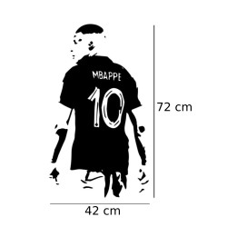 Samolepka na zeď fotbalista Kylian Mbappé 57x74 cm