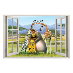 Samolepka na zeď Madagaskar 50x70 cm