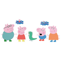 Samolepka na zeď Prasátko Pepina | Peppa Pig 50x70 cm