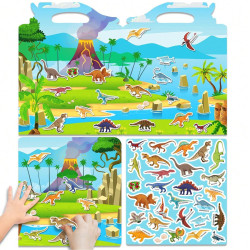 Znovupoužitelné samolepky pro děti Dinosaurs II