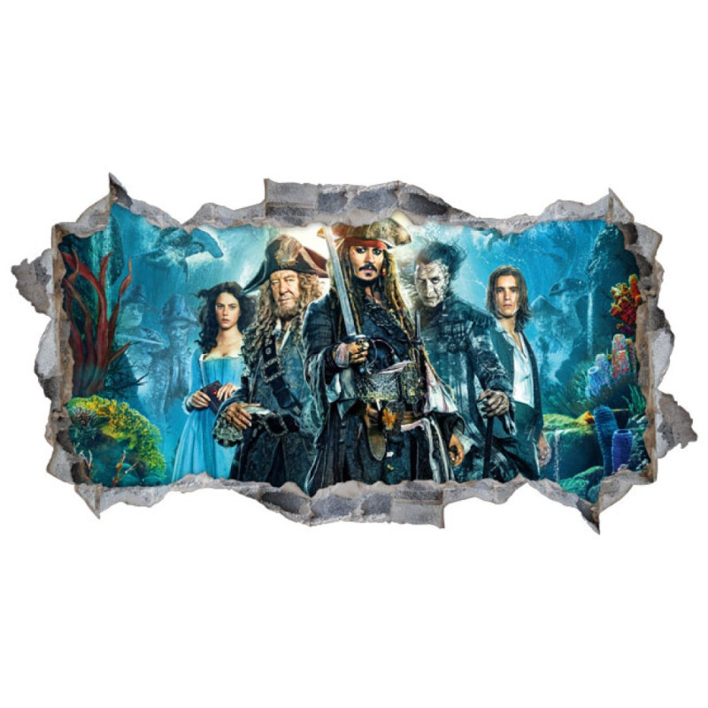 Samolepka na zeď Piráti z Karibiku 50x70 cm