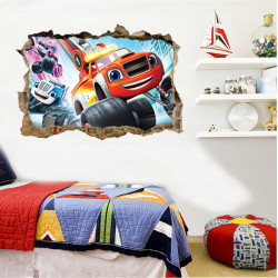 Samolepka na zeď Plamínek | Čtyřkoláci 50x70 cm