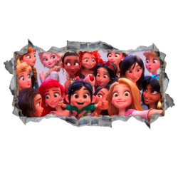 Samolepka na zeď Princezny z Animáků 50x70 cm