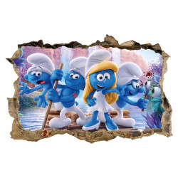 Samolepka na zeď Šmoulové 50x70 cm