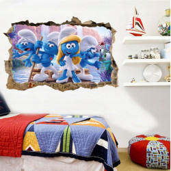 Samolepka na zeď Šmoulové 50x70 cm