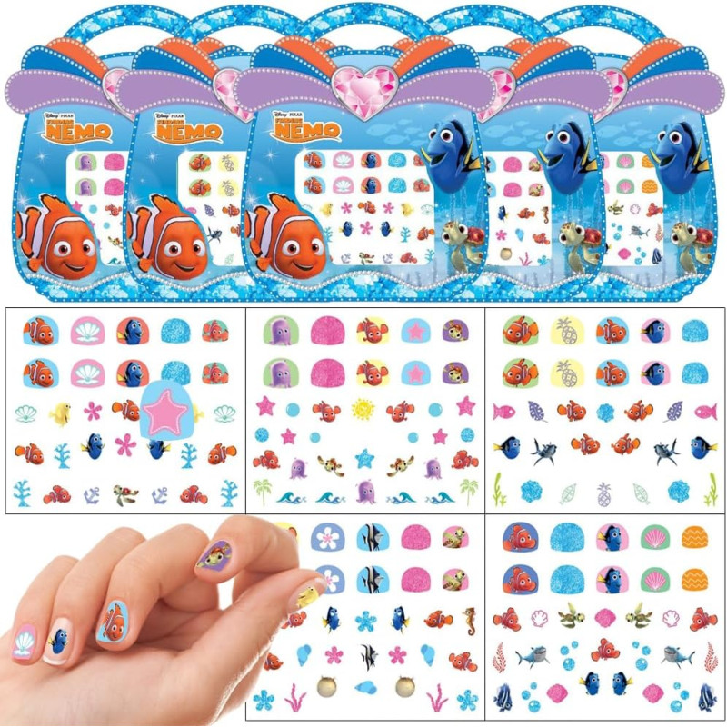 Nálepky na nehty Nemo a Dory 5 sad