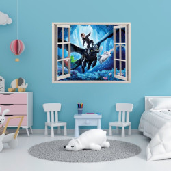 Samolepka na zeď Jak Vycvičit Draka 50x70 cm