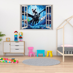 Samolepka na zeď Jak Vycvičit Draka 50x70 cm