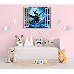 Samolepka na zeď Jak Vycvičit Draka 50x70 cm