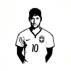 Samolepka na zeď fotbalista Neymar Jr 58x83 cm
