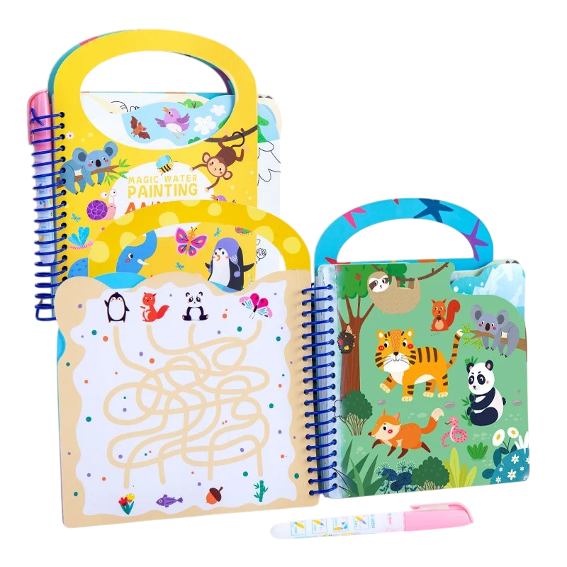 Kreslící knížka malování vodou pro děti Animals