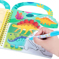 Interaktivní knížka malování vodou pro děti Dinosaurs