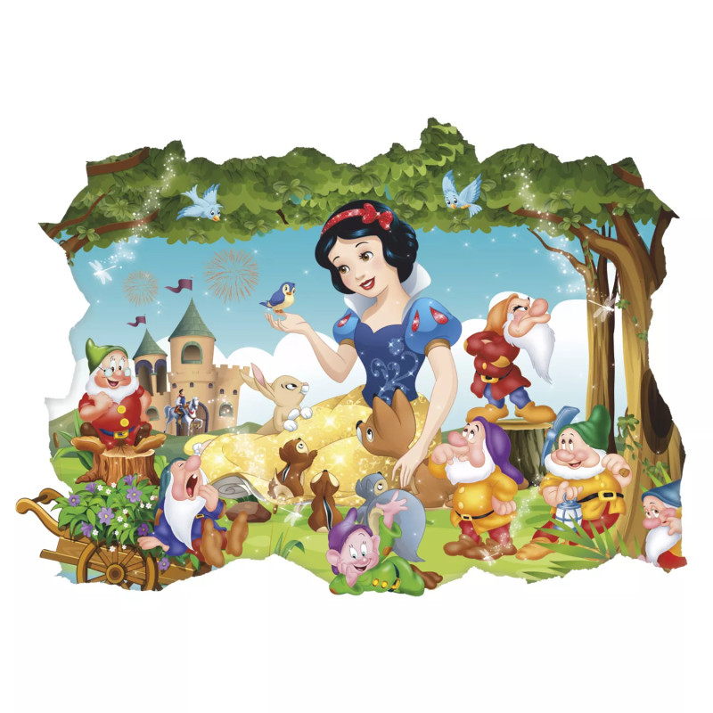 Samolepka na zeď Sněhurka a sedm trpaslíků 50x70 cm