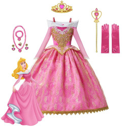 Dětské dívčí šaty Šípková Růženka a doplňky 110 - 130