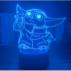 3D LED Lampička Yoda Star Wars