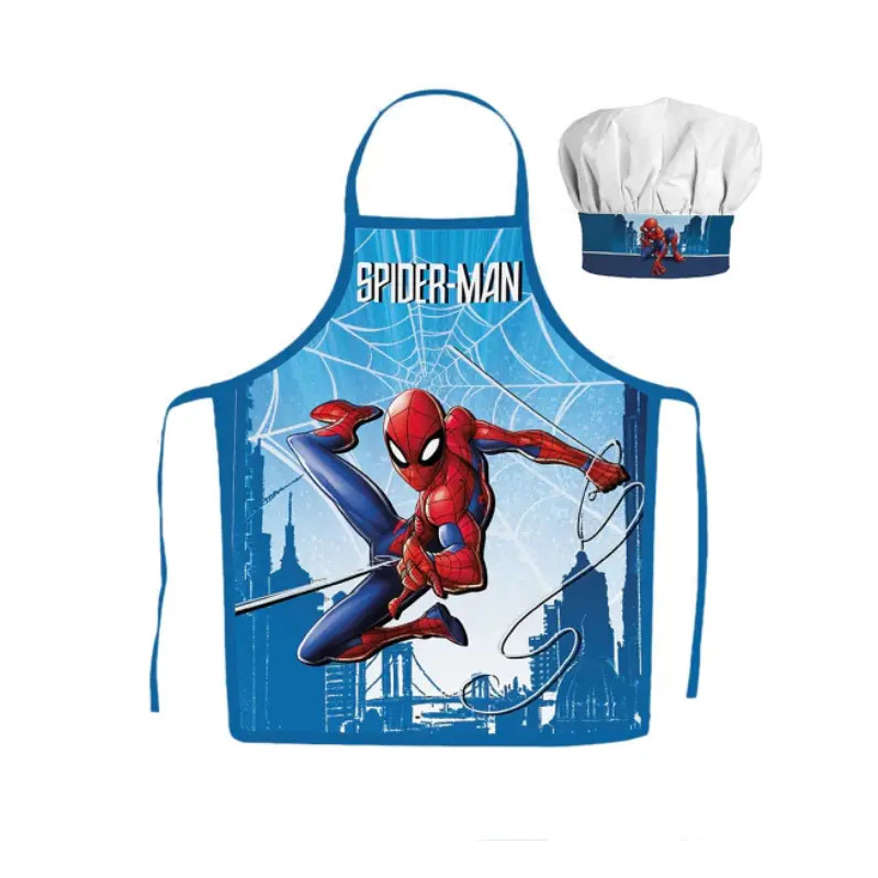Dětská zástěra s kuchařskou čepicí Spiderman Marvel III