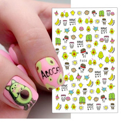 Nálepky na nehty Avokádo