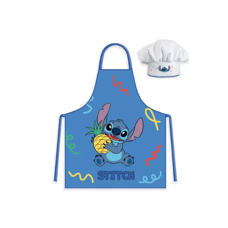 Dětská zástěra s kuchařskou čepicí Stitch Ananas