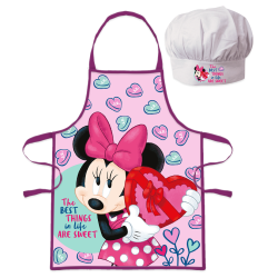 Dětská zástěra s kuchařskou čepicí Minnie bonboniéra