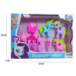 Figurky poníci My Little Pony a hrad 3 ks
