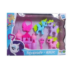 Figurky poníci My Little Pony a hrad 3 ks