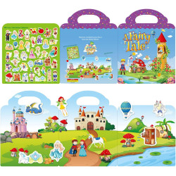 Znovupoužitelné samolepky pro děti Fairy Tale