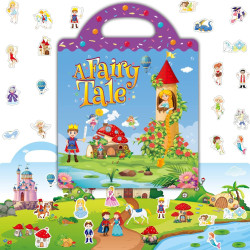 Znovupoužitelné samolepky pro děti Fairy Tale