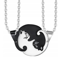 Řetízek na krk Yin Yang – Kočičí kamarádi 2 ks