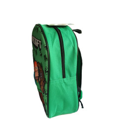 3D Dětský Batoh Minecraft Steve a Alex zelený