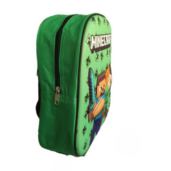 3D Dětský Batoh Minecraft Steve a Alex zelený