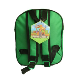 3D Dětský Batoh Minecraft Steve a Alex zelený