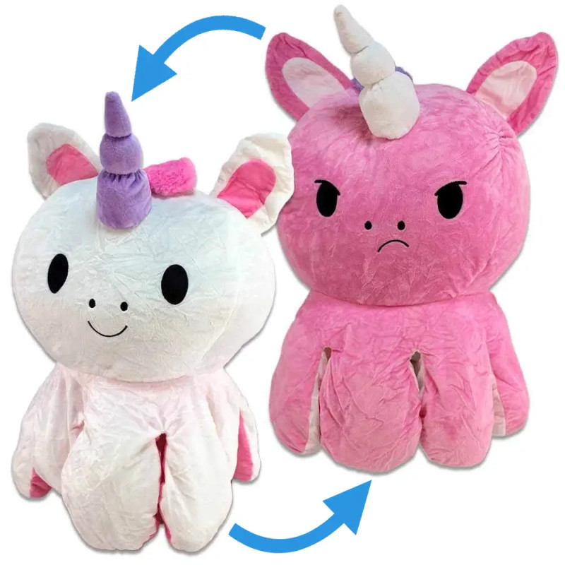 Plyšák oboustranná chobotnice Jednorožec | Unicorn 63 cm