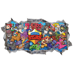 Samolepka na zeď Brawl Stars 50x70 cm