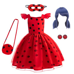 Dětské dívčí šaty Miraculous 110 - 130 | Kouzelná beruška a černý kocour