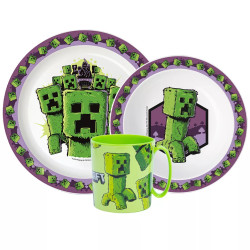 Sada plastového nádobí s hrnkem Creeper Minecraft