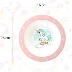 Sada plastového nádobí s hrnkem Jednorožec | Unicorn